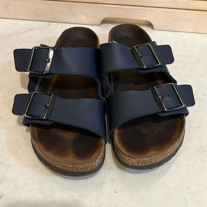 Birkenstock sandals navy blue size 39 narrow